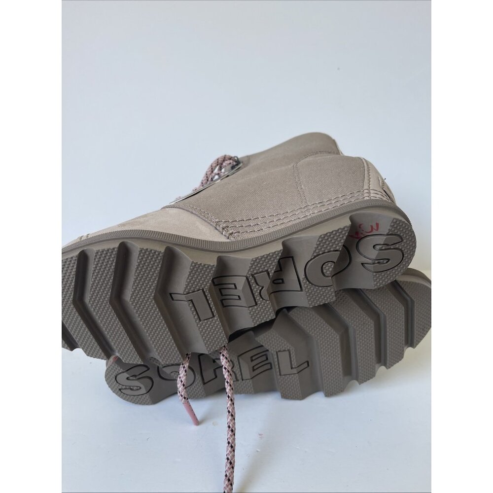 Sorel Joan of Artic Wedge II PDX Women’s 9.5 Taupe Canvas Leather Ankle Boot - Picture 14 of 14